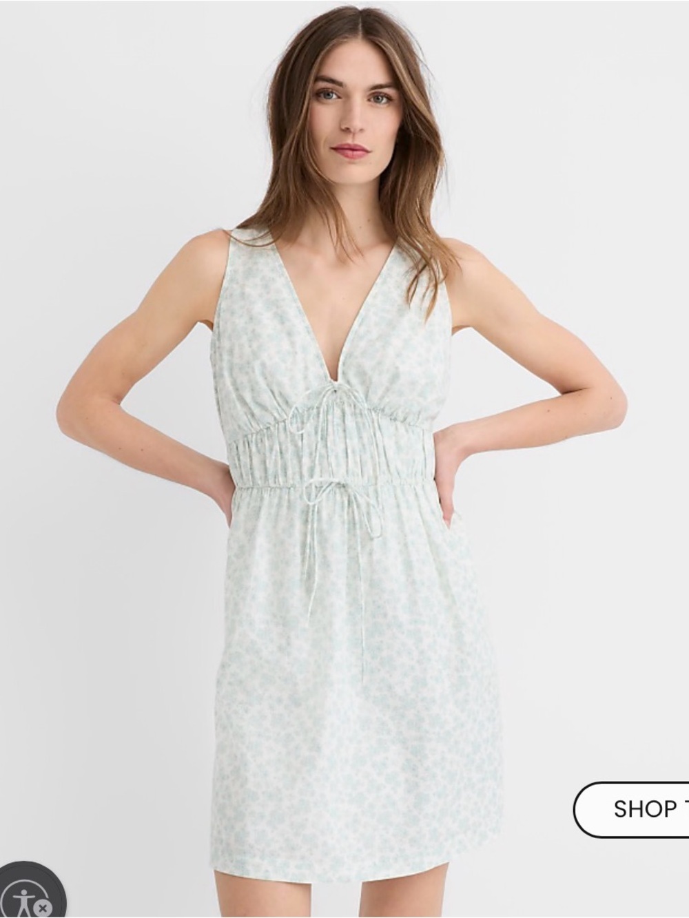 Loft poplin mini tie dress NWOT size 12